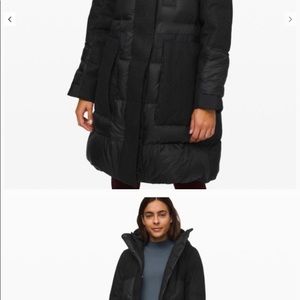 NWT Lululemon Winter Chill Wool Parka Black 10